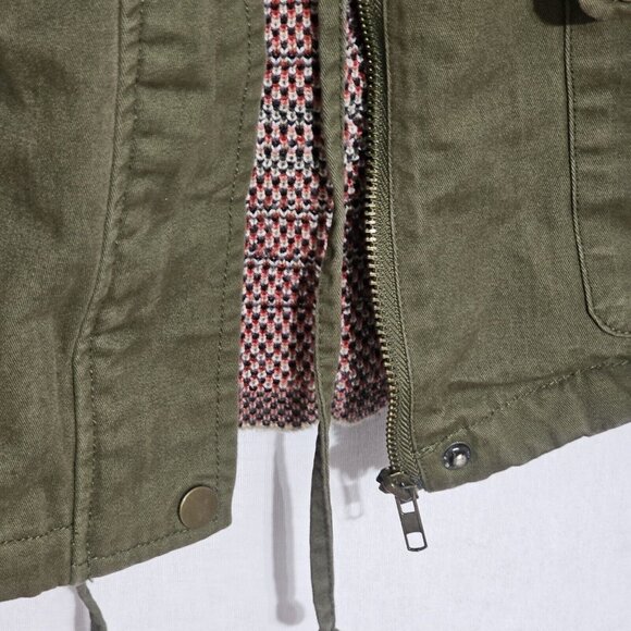 Perch By Blu-Pepper Vest Zipper Womens Aztec Pattern Olive Green Adjustable S - Picture 4 of 8